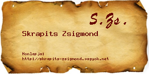 Skrapits Zsigmond névjegykártya